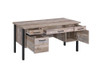 Samson 4-drawer Office Desk Weathered Oak / CS-801950