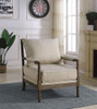 Blanchett Upholstered Bobbin Accent Chair Beige and Natural / CS-905362
