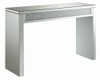 Gillian Rectangular Sofa Table Silver and Clear Mirror / CS-722499