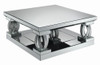 Amalia Square Coffee Table with Lower Shelf Clear Mirror / CS-722518