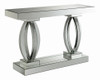 Amalia Rectangular Sofa Table with Shelf Clear Mirror / CS-722519