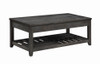 Cliffview Lift Top Coffee Table with Storage Cavities Grey / CS-722288