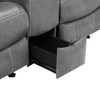 Conrad Upholstered Padded Arm Glider Loveseat Grey / CS-650355