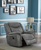 Conrad Upholstered Motion Glider Recliner Grey / CS-650356