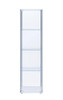 Bellatrix Rectangular 4-shelf Curio Cabinet White and Clear / CS-951072