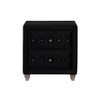 Deanna Upholstered 2-drawer Nightstand Black / CS-206102