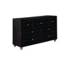 Deanna 7-drawer Upholstered Dresser Black / CS-206103