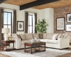 Aria Upholstered Track Arm Sectional Sofa Oatmeal / CS-508610