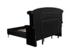 Deanna Upholstered California King Wingback Bed Black / CS-206101KW