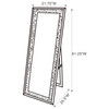 Carisi 22 x 61 Inch Faux Crystal LED Standing Mirror Silver / CS-961427