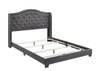 Sonoma Upholstered Eastern King Wingback Bed Grey / CS-310072KE