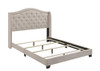 Sonoma Upholstered Queen Wingback Bed Beige / CS-310073Q