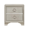 Salford 2-drawer Nightstand Metallic Sterling / CS-222722