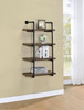 Elmcrest 24-inch Wall Shelf Black and Rustic Oak / CS-804426