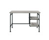 Delray 2-tier Open Shelving Writing Desk Grey Driftwood and Black / CS-803701