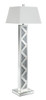 Carmen Geometric Base Floor Lamp Silver / CS-920140