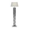 Carmen Geometric Base Floor Lamp Silver / CS-920140