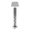 Carmen Geometric Base Floor Lamp Silver / CS-920140