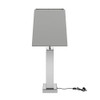 Carmen Geometric Base Table Lamp Silver / CS-920141