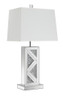 Carmen Geometric Base Table Lamp Silver / CS-920141