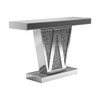 Crocus Rectangular Console Table Silver / CS-951786