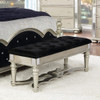 Heidi Upholstered Bench Metallic Platinum / CS-222736