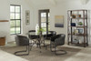 Aviano 5-piece Dining Set Gunmetal and Matte Black / CS-108291-S5