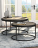 Rodrigo 2-piece Round Nesting Tables Weathered Elm / CS-931215