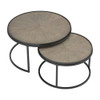 Rodrigo 2-piece Round Nesting Tables Weathered Elm / CS-931215