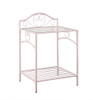 Massi 1-shelf Nightstand with Glass Top Powder Pink / CS-401152
