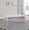 Massi Tufted Upholstered Bench Powder Pink / CS-401156