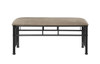 Livingston Upholstered Bench Brown and Dark Bronze / CS-301396