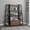 Jacksonville 5-tier Corner Bookcase Aged Walnut / CS-805497