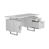 Lawtey Floating Top Office Desk White Gloss / CS-803521