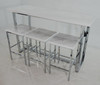 Marmot 4-piece Rectangular Counter Height Set White Marble and Chrome / CS-182253