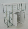 Gallimore 2-door Bar Cabinet with Glass Shelf High Glossy White and Chrome / CS-182757