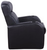 Cyrus Upholstered Recliner Living Room Set Black / CS-600001-S3B
