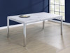 Athena Rectangle Dining Table with Marble Top Chrome / CS-110101