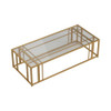 Adri Metal Frame Coffee Table Matte Brass / CS-723608