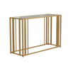 Adri Metal Frame Sofa Table Matte Brass / CS-723609