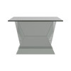 Taffeta V-shaped Coffee Table with Glass Top Silver / CS-723448
