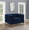 Chalet Upholstered Tuxedo Arm Tufted Chair Blue / CS-509213