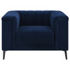 Chalet Upholstered Tuxedo Arm Tufted Chair Blue / CS-509213
