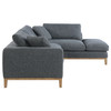 Persia Upholstered Track Arm Sectional Sofa Grey / CS-508857