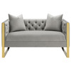 Eastbrook Velvet Upholstered Tufted Loveseat Grey / CS-509112