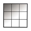 Quetzal 35 x 35 Inch Square Window Pane Wall Mirror Black / CS-962894