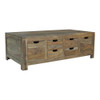 Esther 6-drawer Storage Coffee Table Natural Sheesham / CS-723888