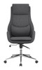 Cruz Upholstered Office Chair with Padded Seat Grey and Chrome / CS-881150