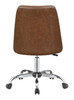 Althea Upholstered Tufted Back Office Chair Brown and Chrome / CS-881197
