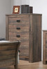 Frederick 5-drawer Chest Weathered Oak / CS-222965